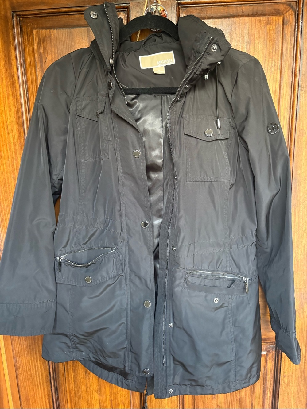 Michael Kors Men's Black Hooded Field Jacket